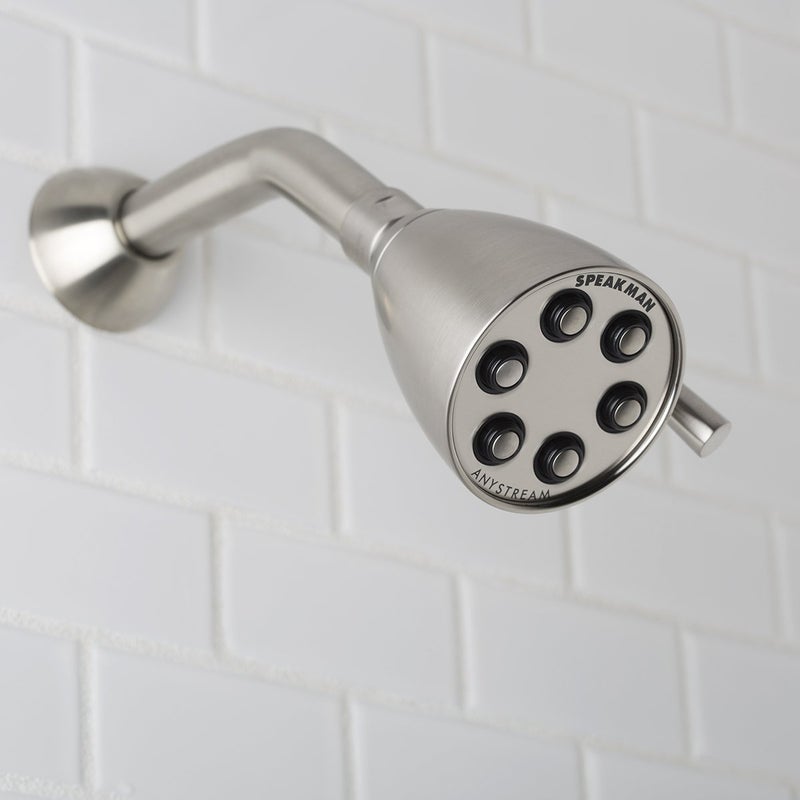 Speakman S-2252-BN Signature Brass Icon Anystream High Pressure Adjustable Shower Head, Brushed Nickel - Image 2